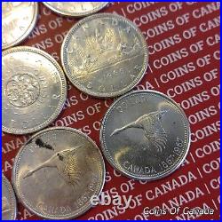 Roll Of 20 1939-1967 Canada Silver Dollars $20 Face Value 12 oz #coinsofcanada