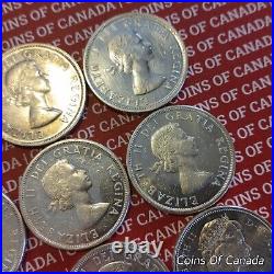 Roll Of 20 1939-1967 Canada Silver Dollars $20 Face Value 12 oz #coinsofcanada