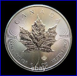 Roll of 25 2014 Canadian 1 Oz Silver Maple Leaf. 9999 Fine Silver Free Shipping