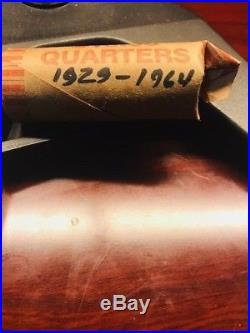 Roll of circulated 1929 1964 Canadian Silver Quarters 40 coins in total