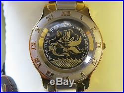 Royal Canadian Mint Dragon Watch & $15 2000 Lunar Silver Coin Year Of The Dragon