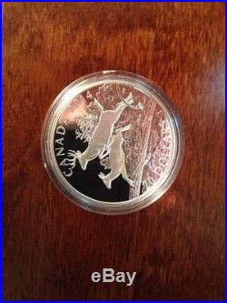 SET of 4 Silver Canadian $20 White-Tailed Deer 2014 coins, 1 oz each- 7500 made