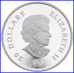 Sapphire Crystal Snowflake 2008 Canada $20 Fine Silver Coin