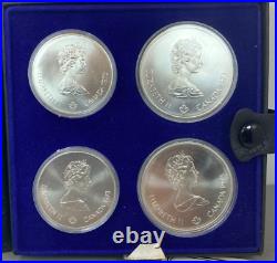 Series 3 Montreal 1976 UNCIRCULATED Olympic Coins 4 Coin Set (4.32ozt SILVER)