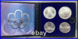 Series 7 Montreal 1976 UNCIRCULATED Olympic Coins 4 Coin Set (4.32ozt SILVER)