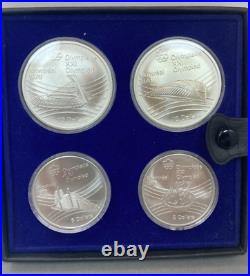 Series 7 Montreal 1976 UNCIRCULATED Olympic Coins 4 Coin Set (4.32ozt SILVER)