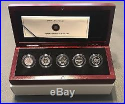 Set of 5 Coins Canada 2012 Silver Proof Set Farewell to the Penny