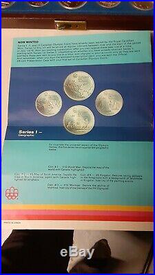 Silver Canadian Olympic Coins Set 1976 Montreal Games Set 28 BU Coins