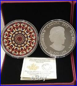 The Loon Kaleidoscope Canadiana $20 2017 60mm 1OZ Pure Silver Proof Coin Canada