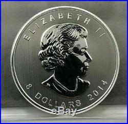 (Tube of 15) 2014 $8 Canada 1.5 oz Artic Fox. 9999 Fine Silver BU Coin 1 1/2oz