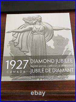 Very Rare Restrike 1927 Diamond Jubilee 10 Ounce Silver Coin in Case