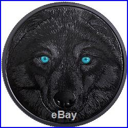 WOLF The Eyes Of The Glow In The Dark Silver Coin 15$ Canada 2017