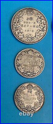 World Silver Coins, Lot of 8, Lot #577, Canada, United States VG-XF